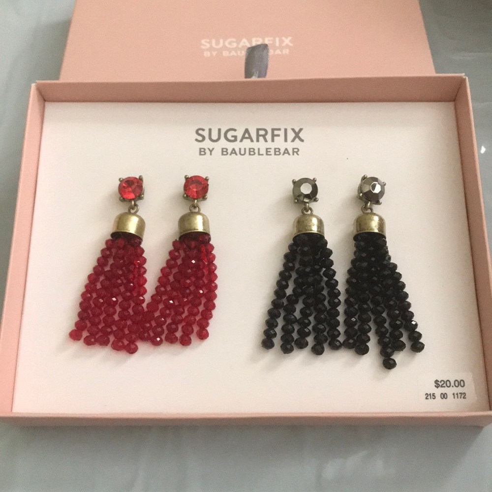 👑 NWT SUAGRFIX by BaubleBar two pair earring set